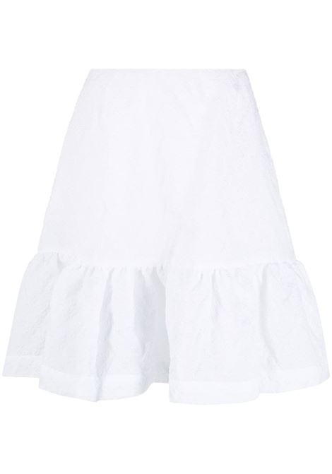 Gonna svasata con ruches in bianco - donna SIMONE ROCHA | 30910471WH